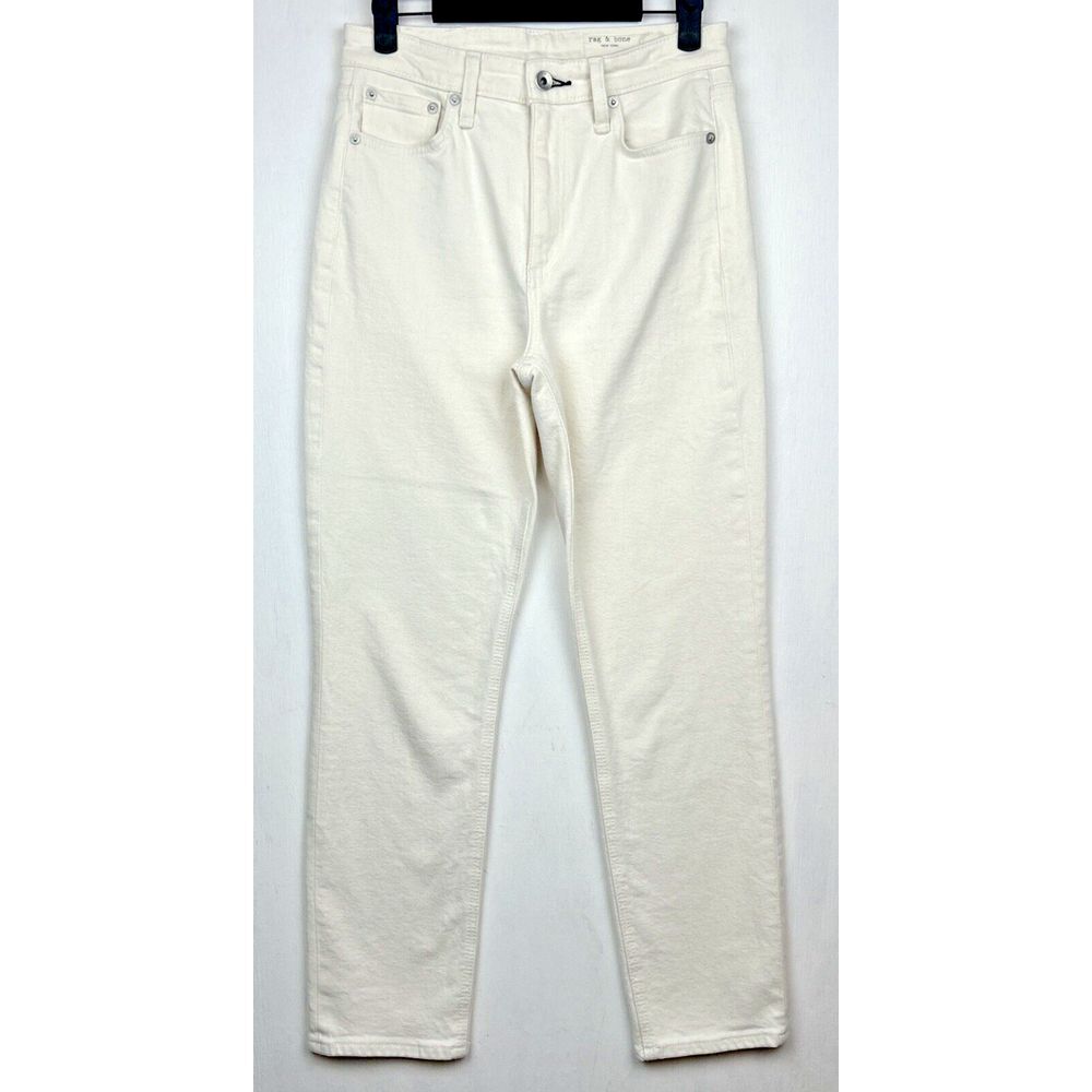 Rag And Bone NY Womens 26 White Nina High Rise‎ Ankle Cigarette Jeans